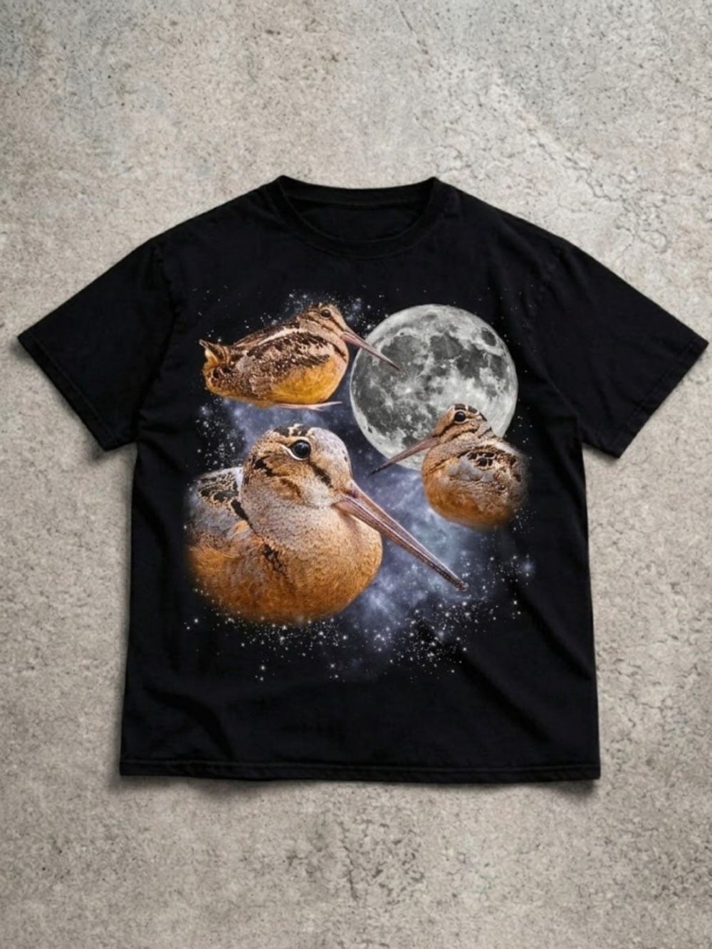 Black Wildlife Moon Spoonbill Graphic Tee - Brand